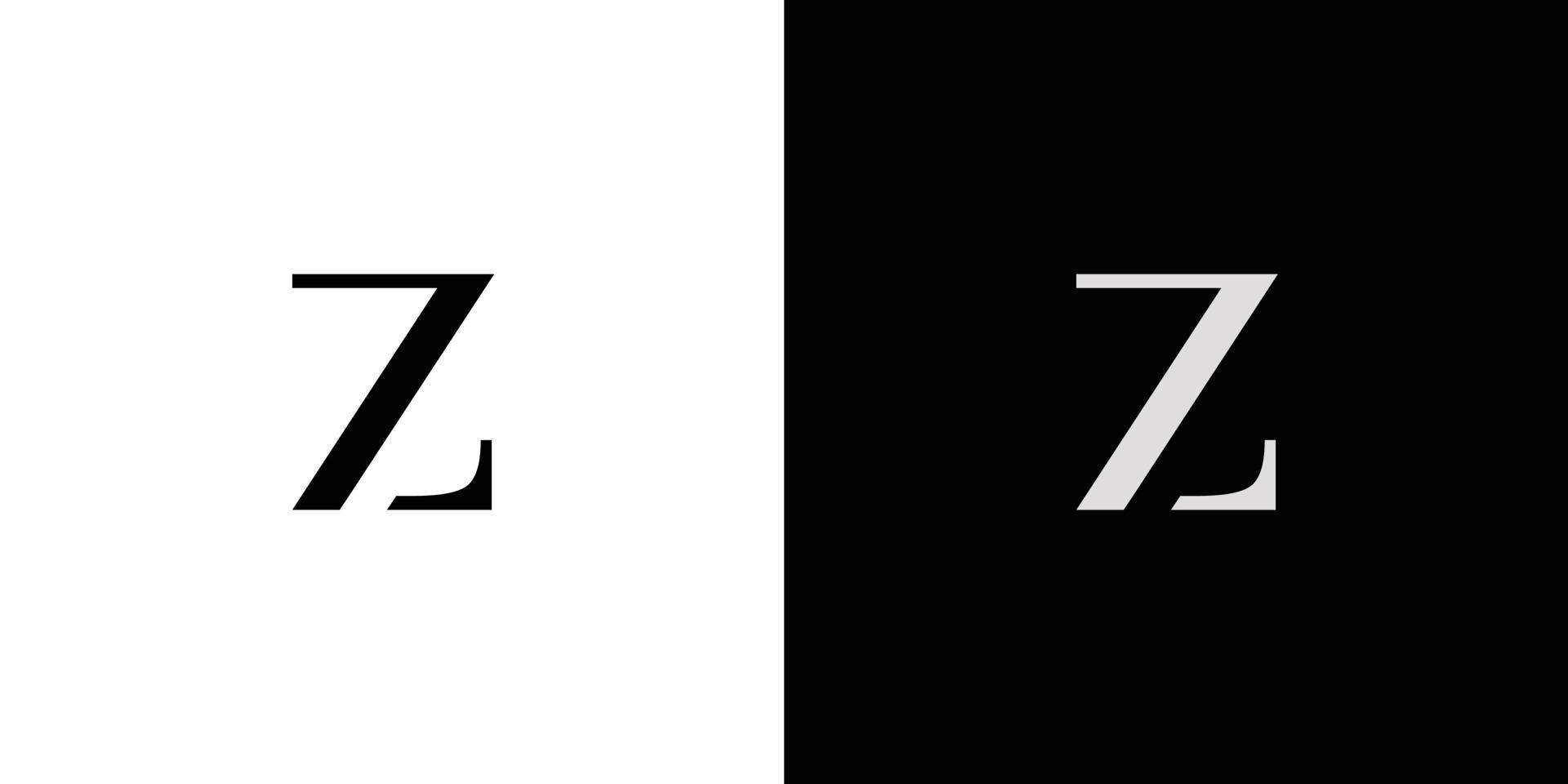 diseño de logotipo de iniciales 7 z único y moderno vector