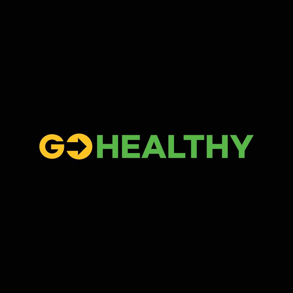 Illustration of simple and elegant go healthy letters vector