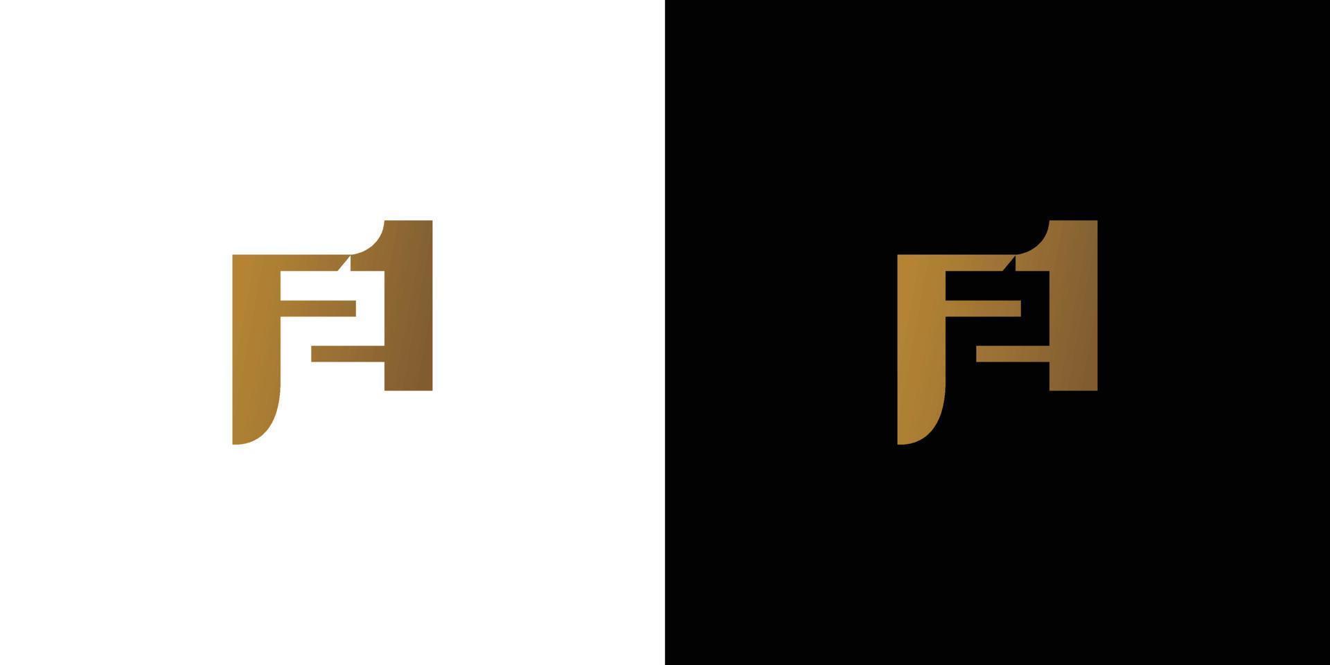diseño de logotipo f21 moderno y sofisticado vector