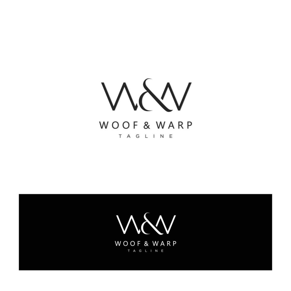 Modern and luxurious WW letter initial logo design vector