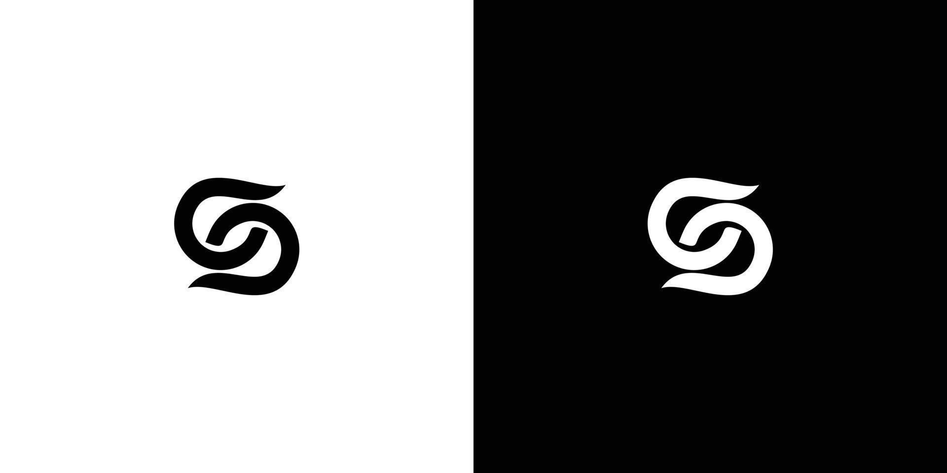 Simple and modern CD letter initials logo design vector