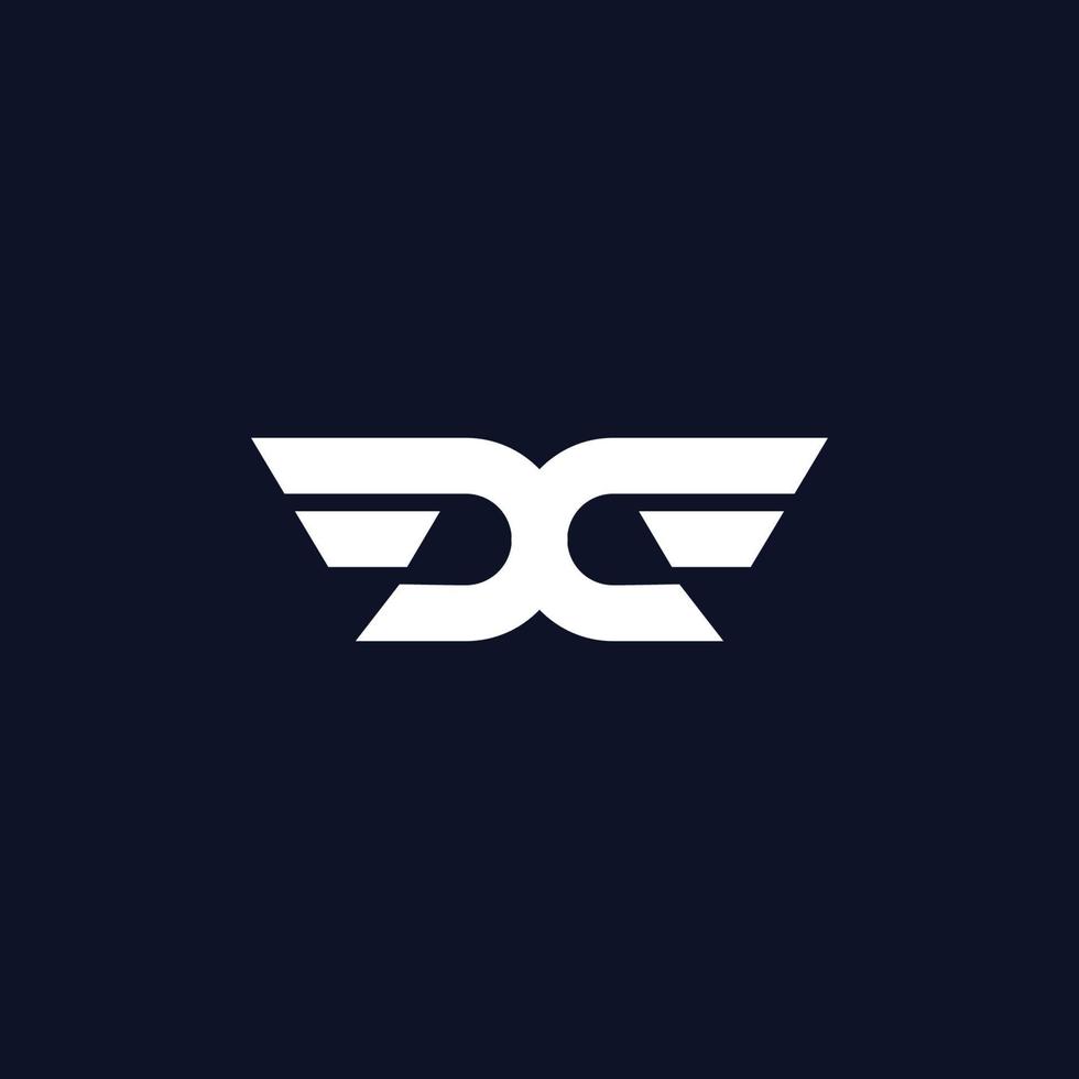 Cool and modern logo initials DC vector