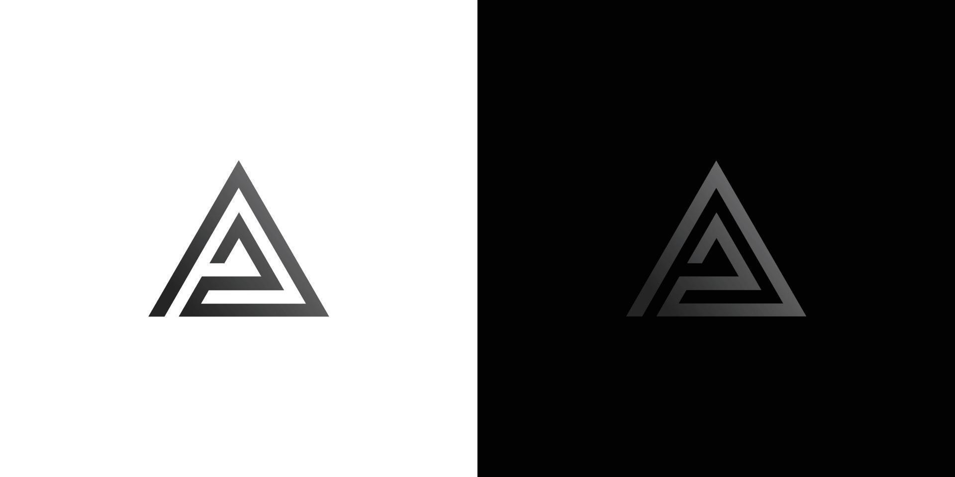 logotipo de iniciales de letra ap moderno y profesional vector