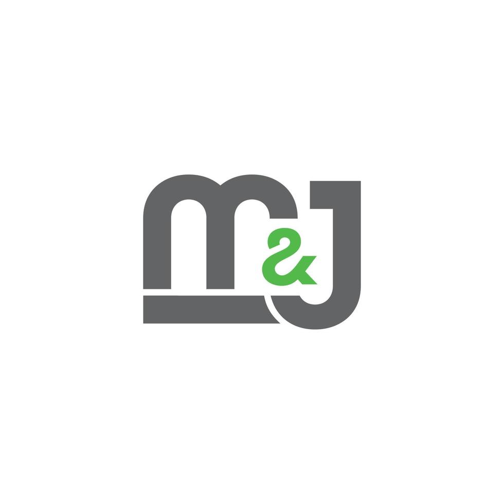 A modern and sophisticated initials M and J logo design vector