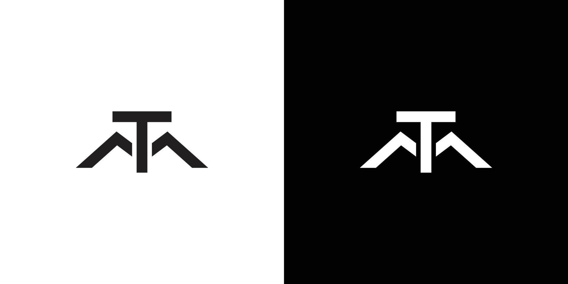 Modern and elegant letter TM initials logo design vector