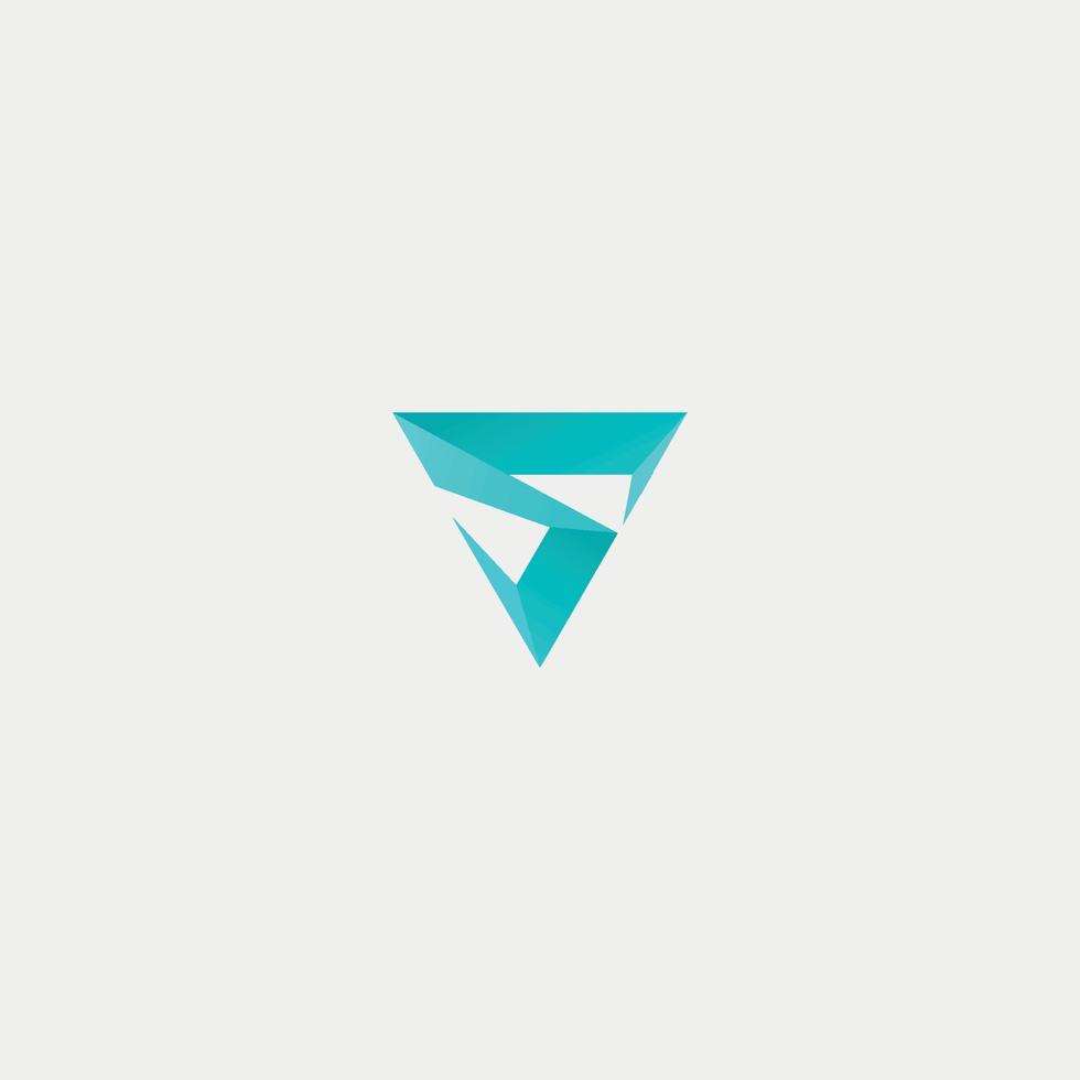 Modern and futuristic S letter initials logo vector