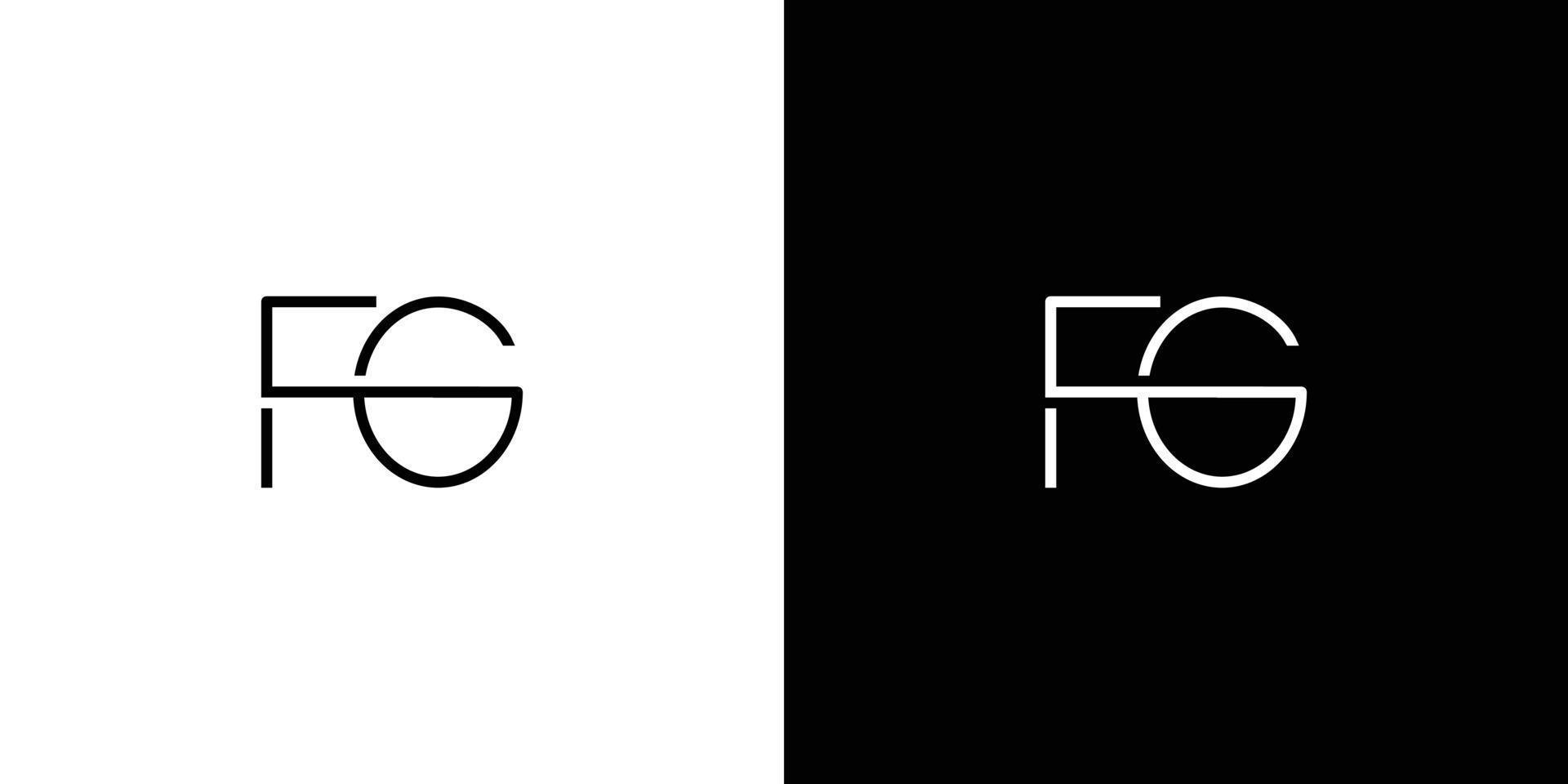 Simple and modern FG initials logo vector