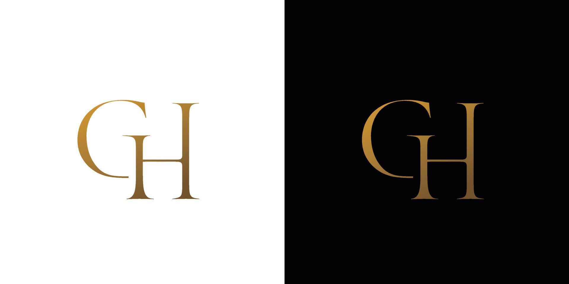 Unique and luxury GH initials logo vector