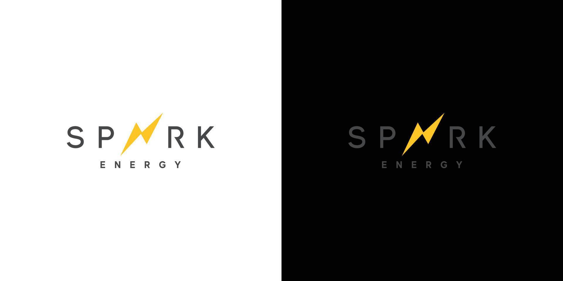 Modern and elegant spark logo design vector