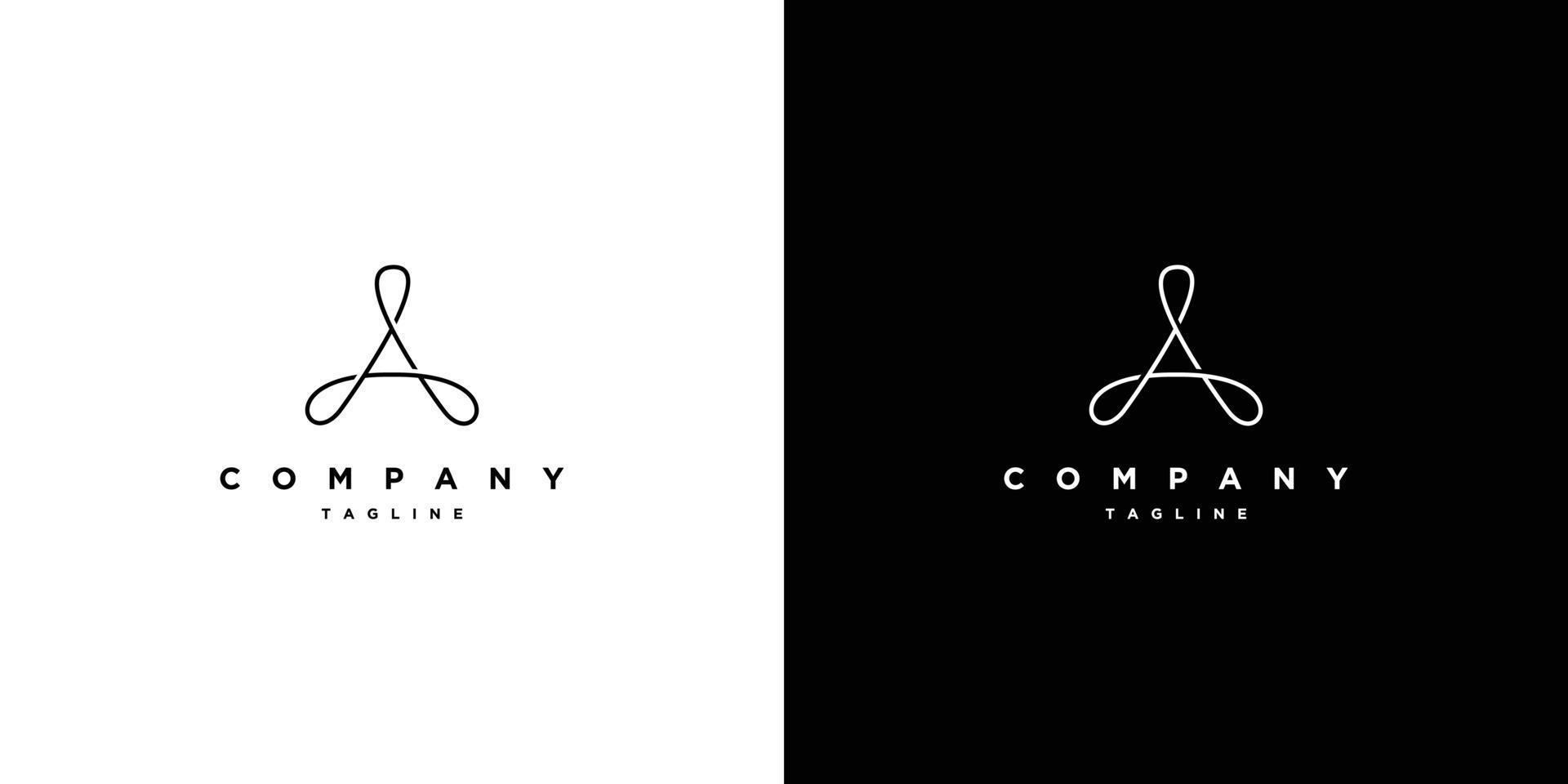 Modern and sophisticated letter A initials infinity logo design vector