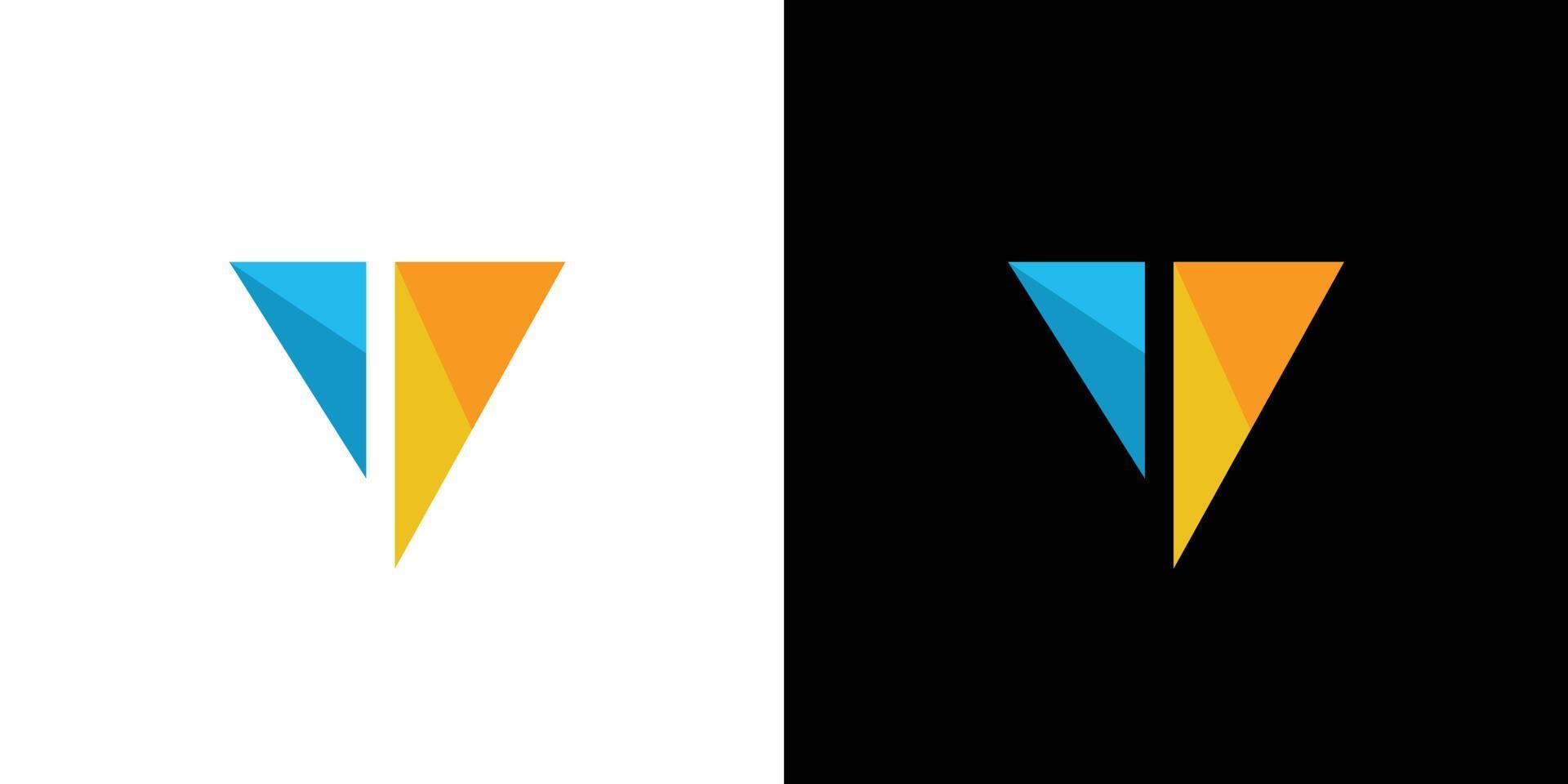 Diseño de logotipo de iniciales de letra v moderno y profesional 2 vector