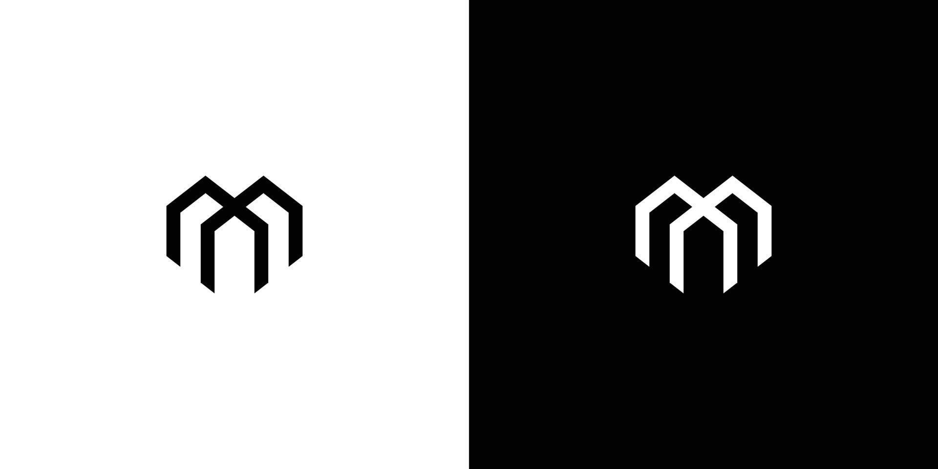 Modern and elegant M letter initial logo design 2 vector