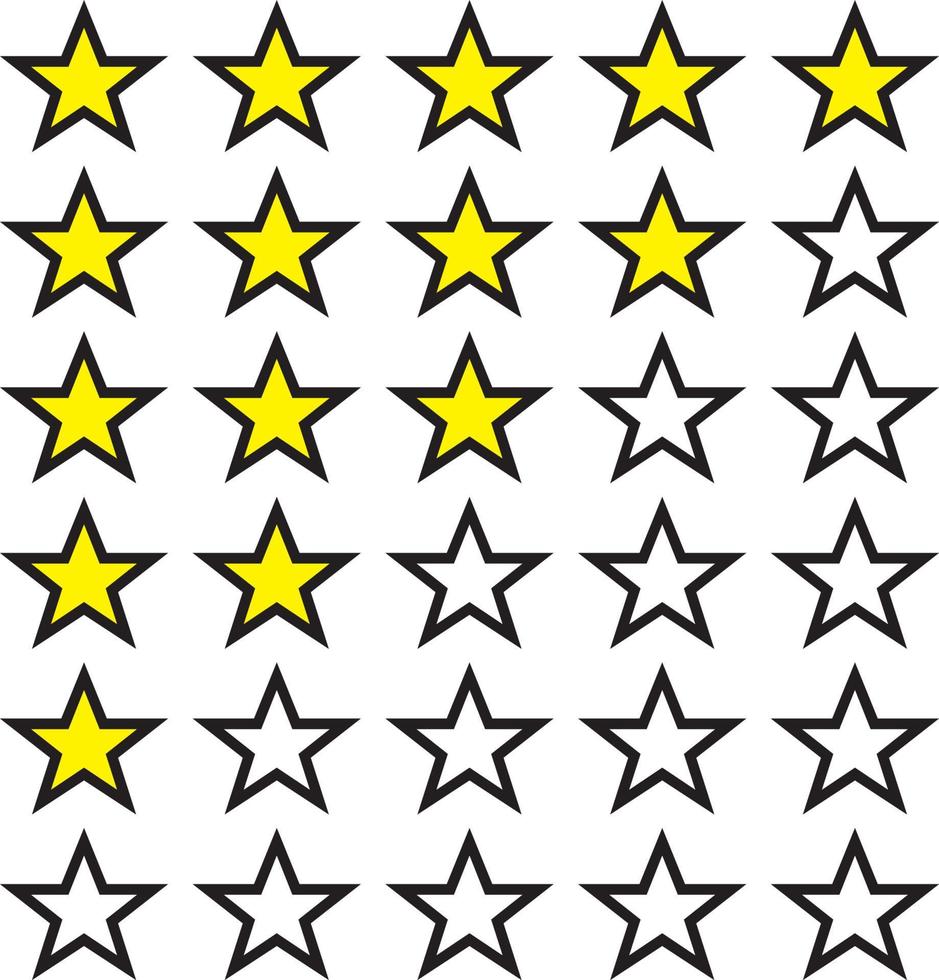 5 star review rating stars vector