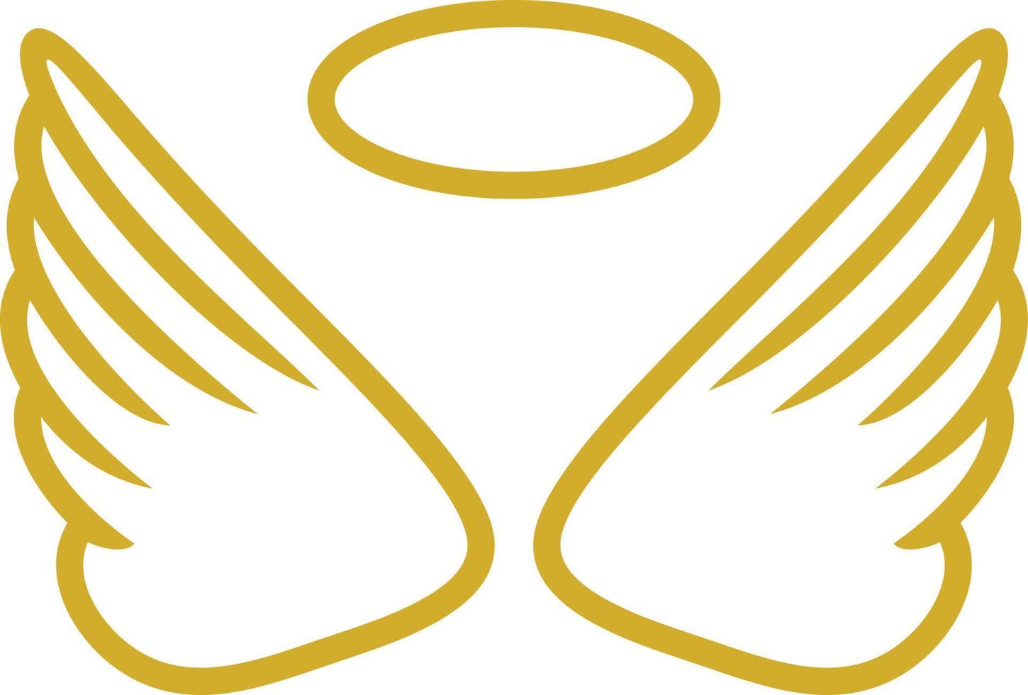 Golden angel wings vector