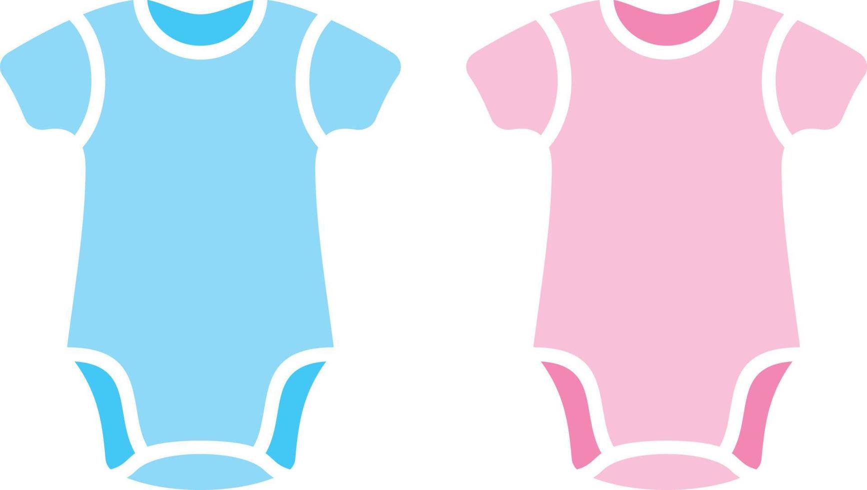 Baby body suit onesie pink and blue vector