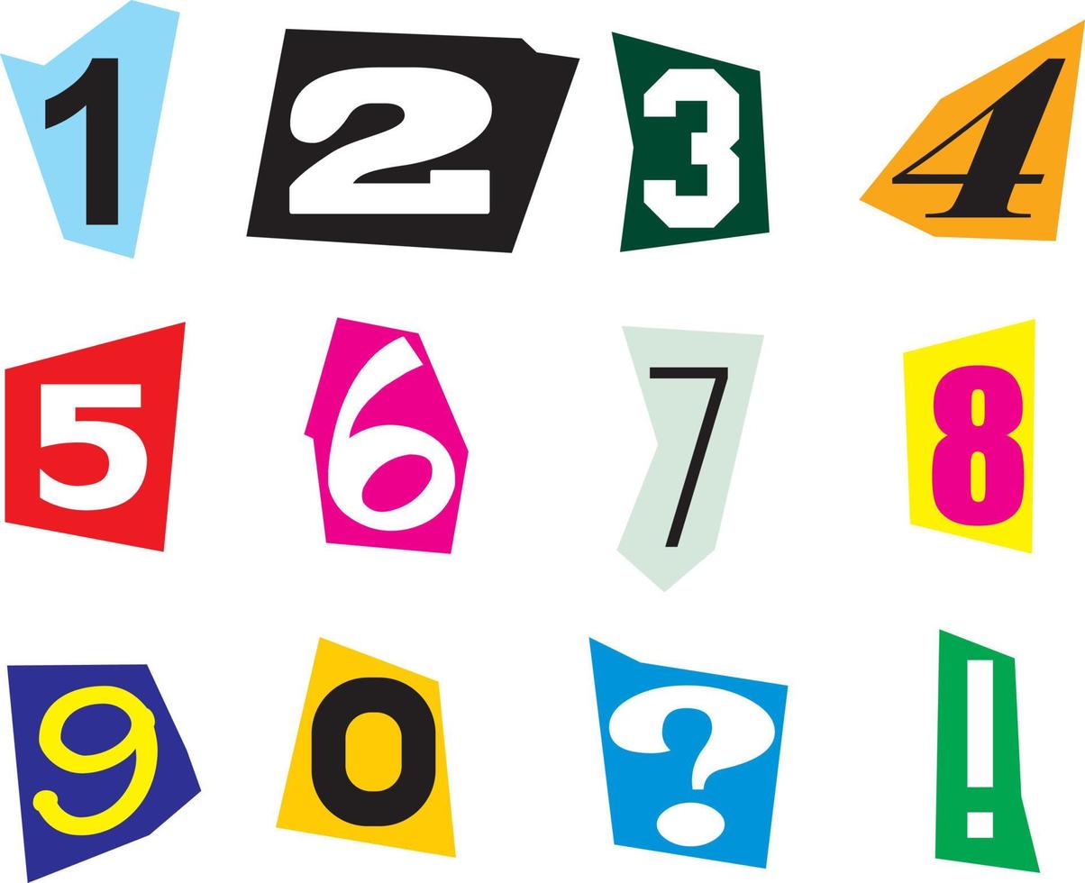 Anonymous numbers ripped numbers vector
