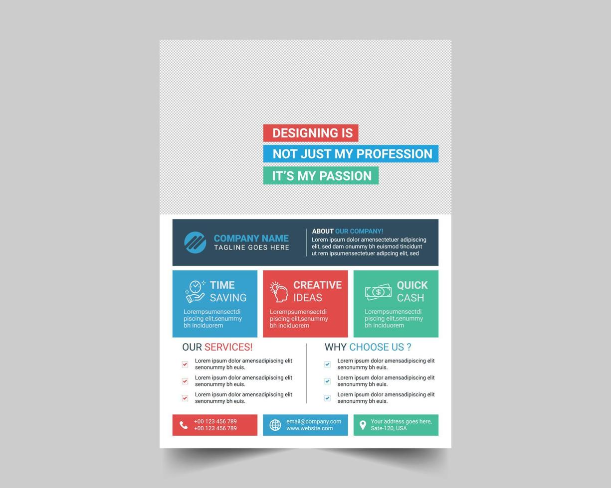 Corporate Business Flyer Design Template vector