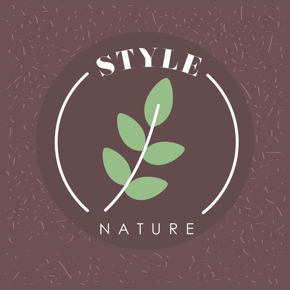 sello de estilo natural vector