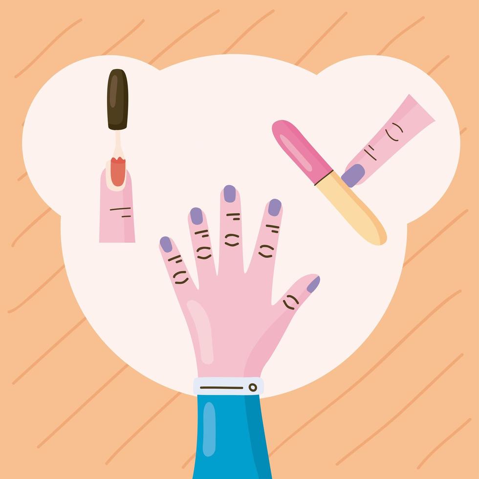 great manicure poster vector