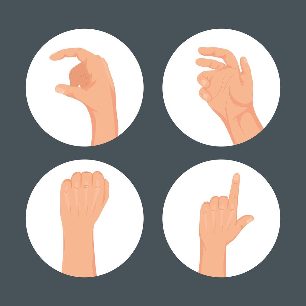 nice four hands vector