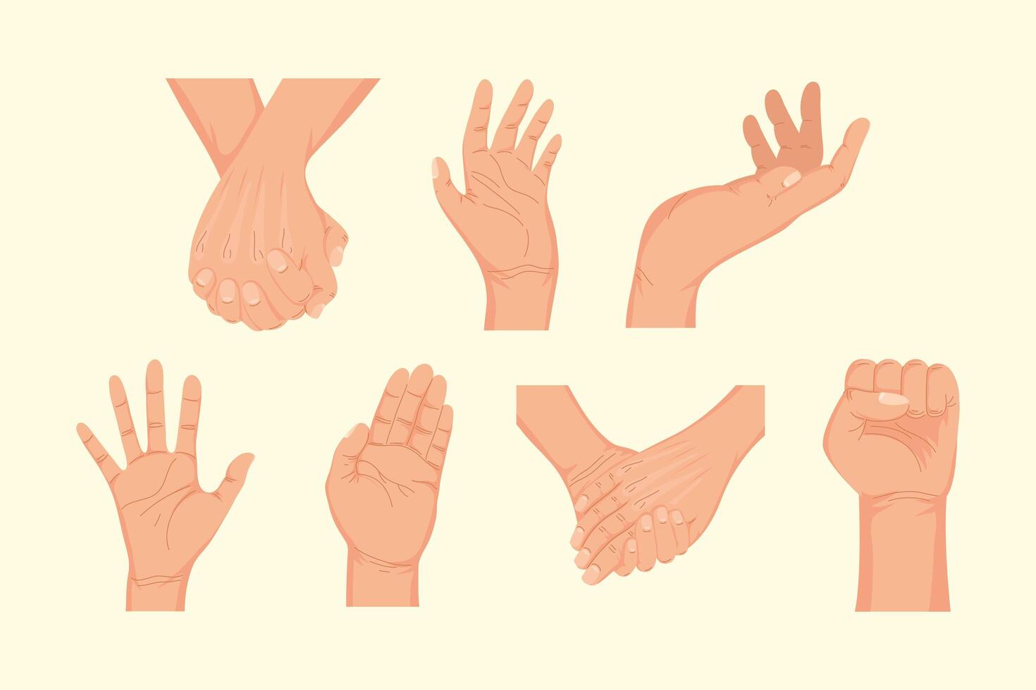 nice seven hands vector