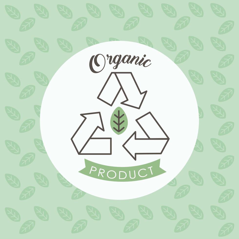 organic product label vector