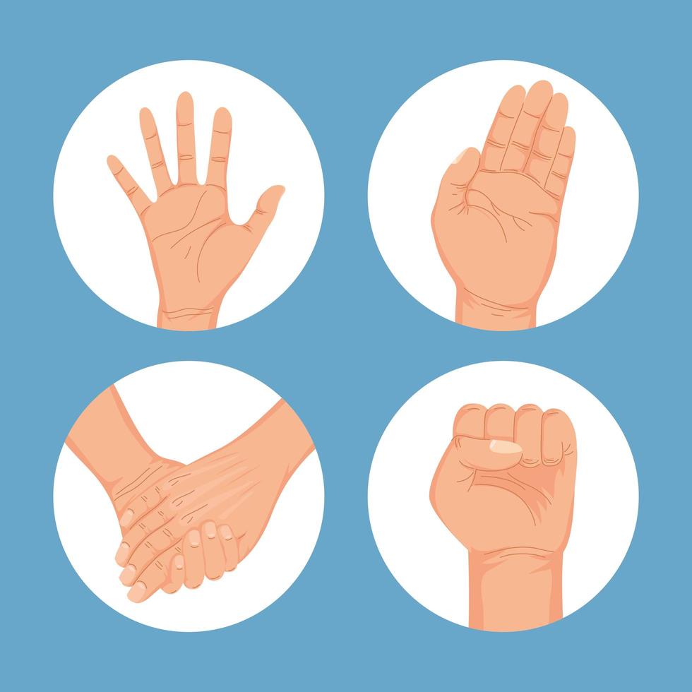 nice four hands vector