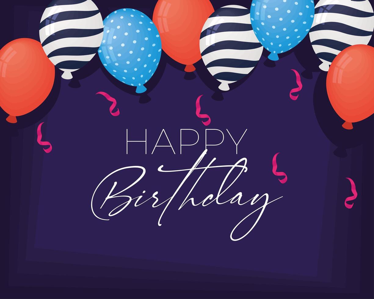 happy birthday card vector