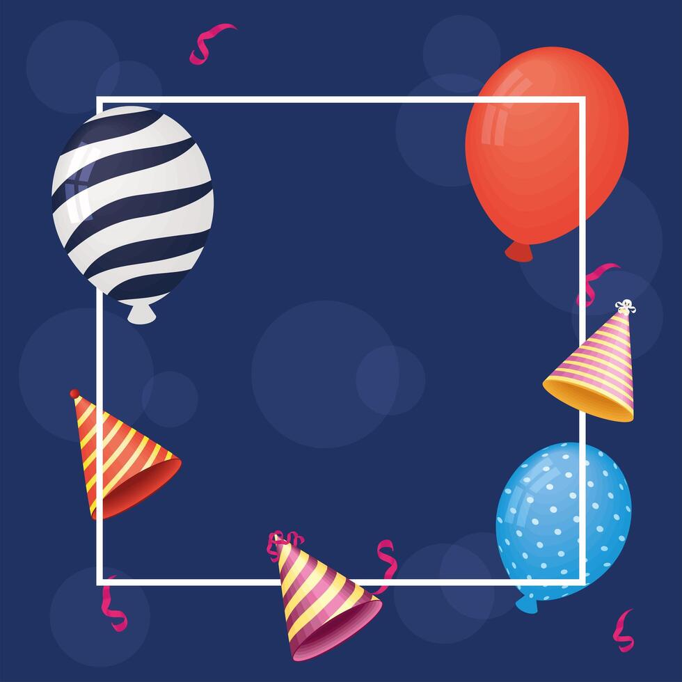 nice birthday frame vector