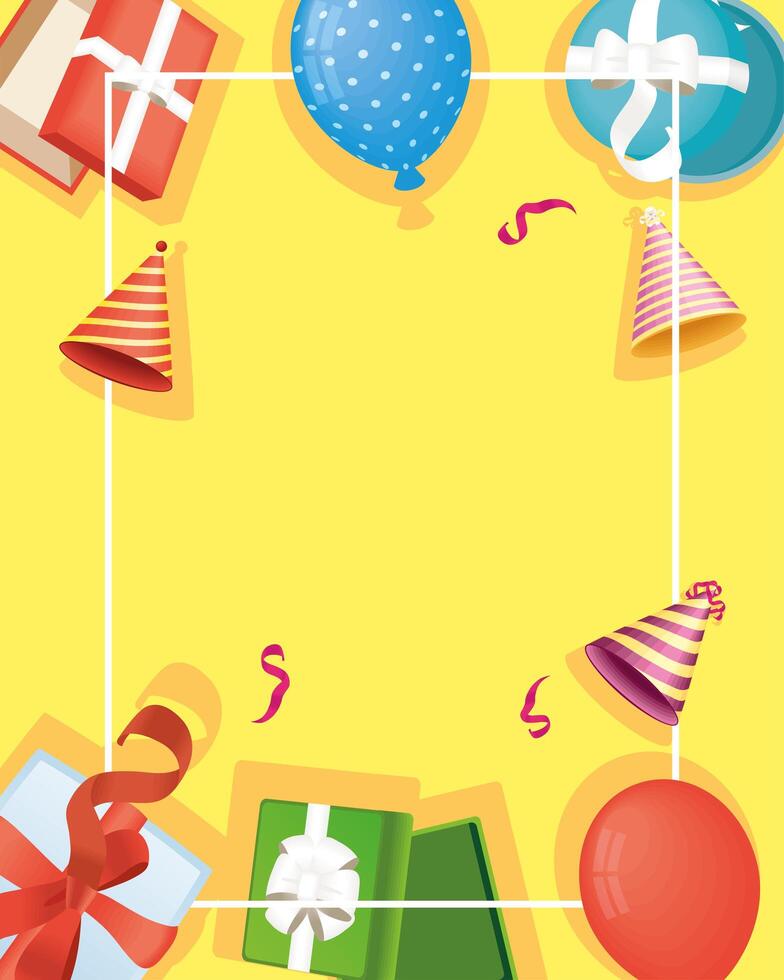 great birthday frame vector