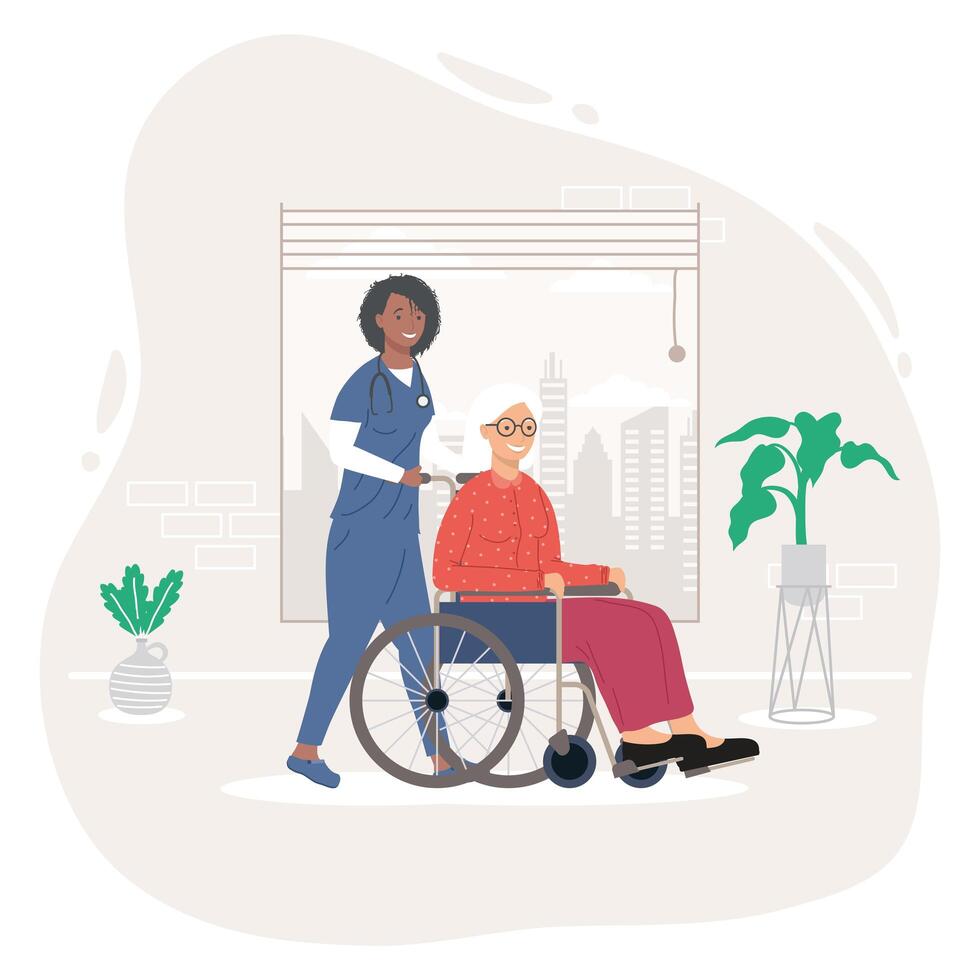 nursing home poster vector