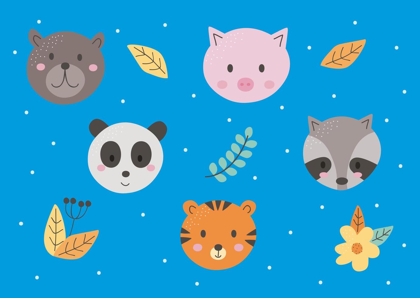animals and icons vector