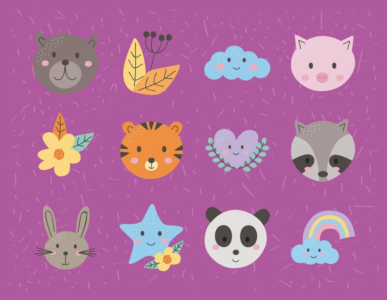 animals and items vector