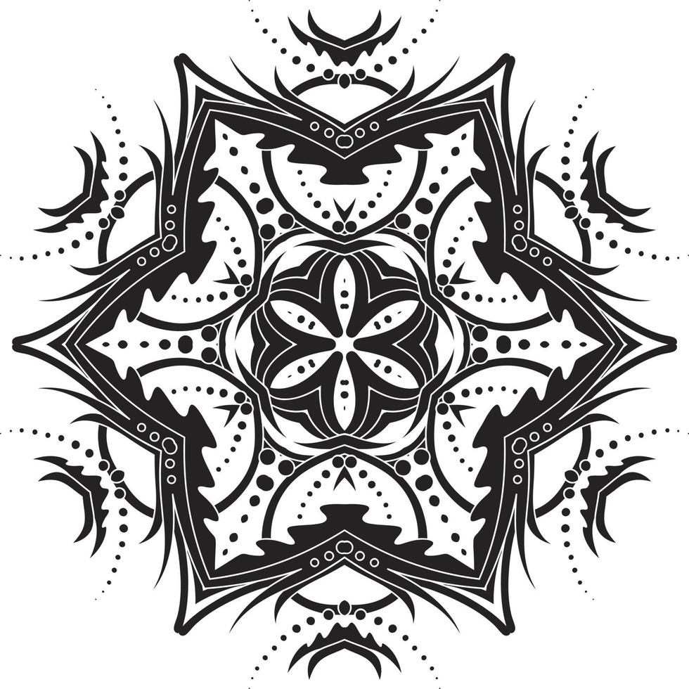 Mandalas para colorear páginas de libros, adornos redondos decorativos en forma de flor, vector oriental, patrones de terapia antiestrés, elementos de diseño de tejido, vector de logotipos de yoga