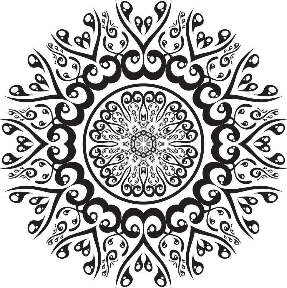 Mandalas coloring book pages, Decorative round ornament in flower shape, Oriental vector, Anti-stress therapy patterns, Weave design elements, Yoga logos Vector