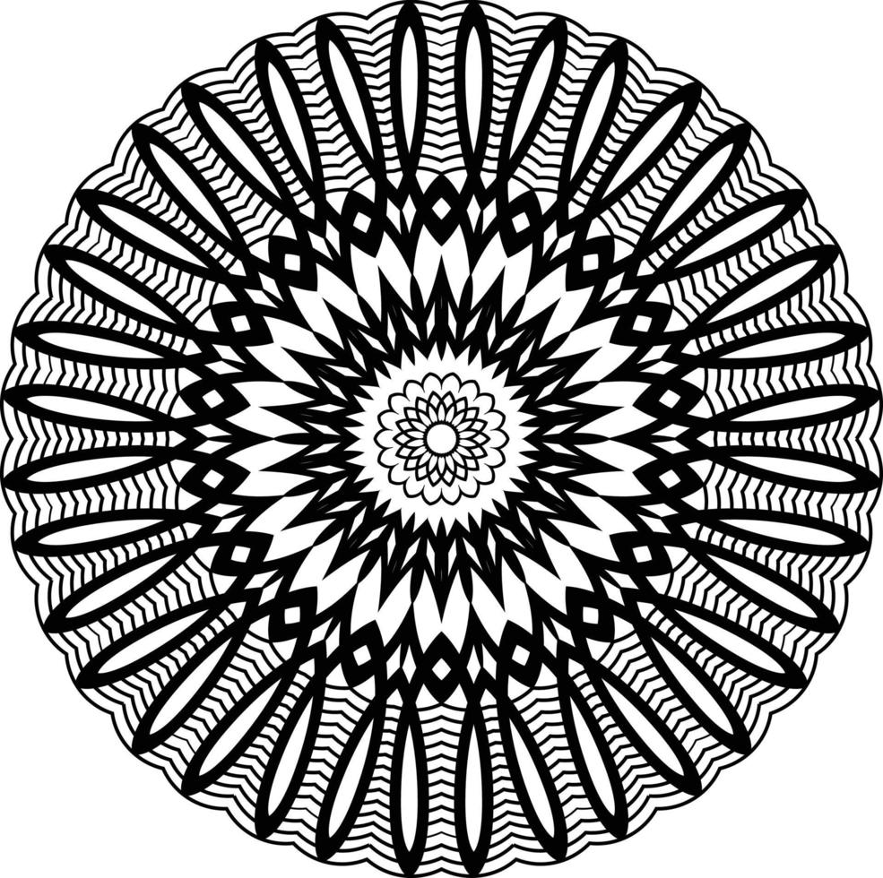 Mandalas coloring book pages, Decorative round ornament in flower shape, Oriental vector, Anti-stress therapy patterns, Weave design elements, Yoga logos Vector