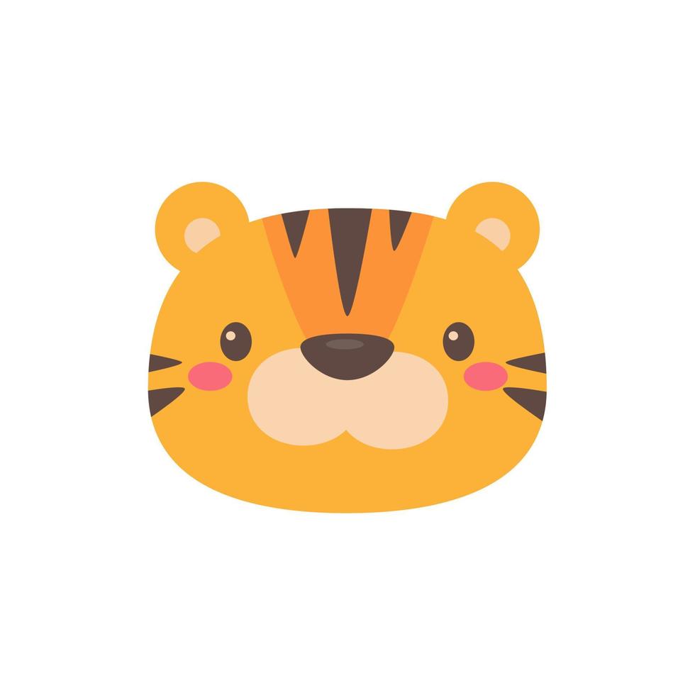 Wild animal cartoons. cute tiger Elements for decorating the year of the Tiger vector