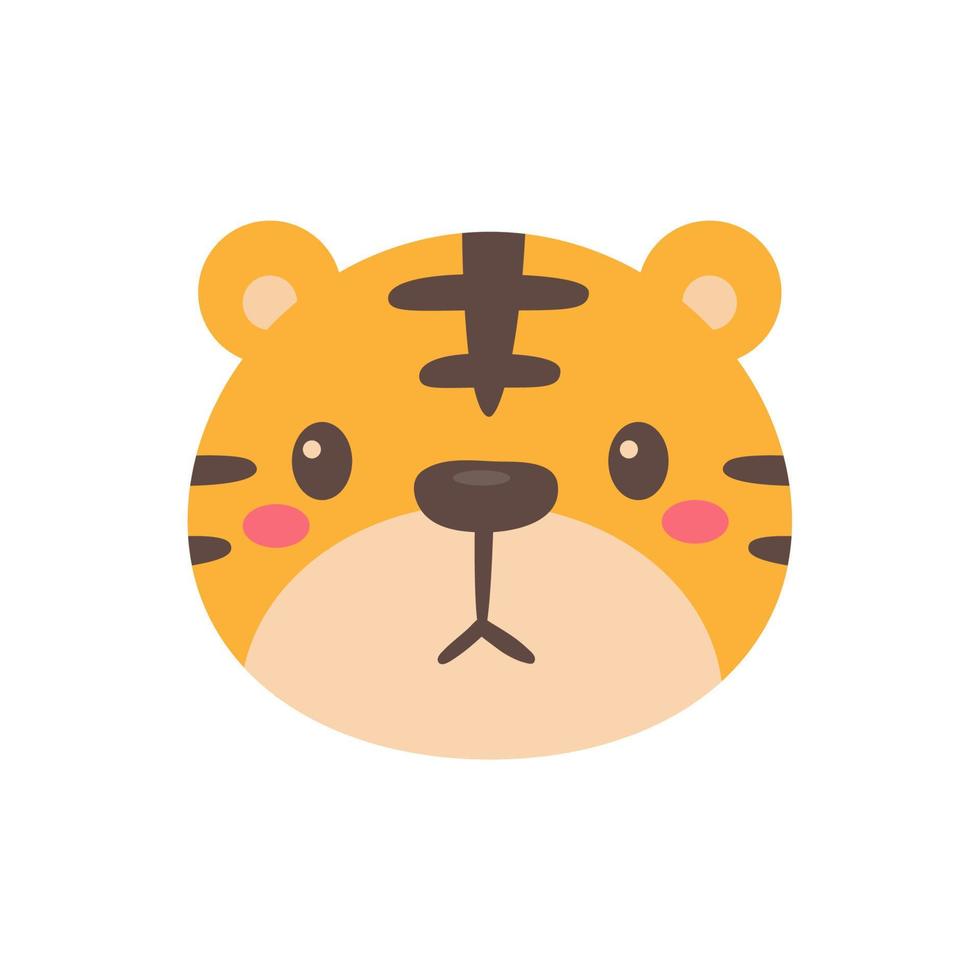 Wild animal cartoons. cute tiger Elements for decorating the year of the Tiger vector