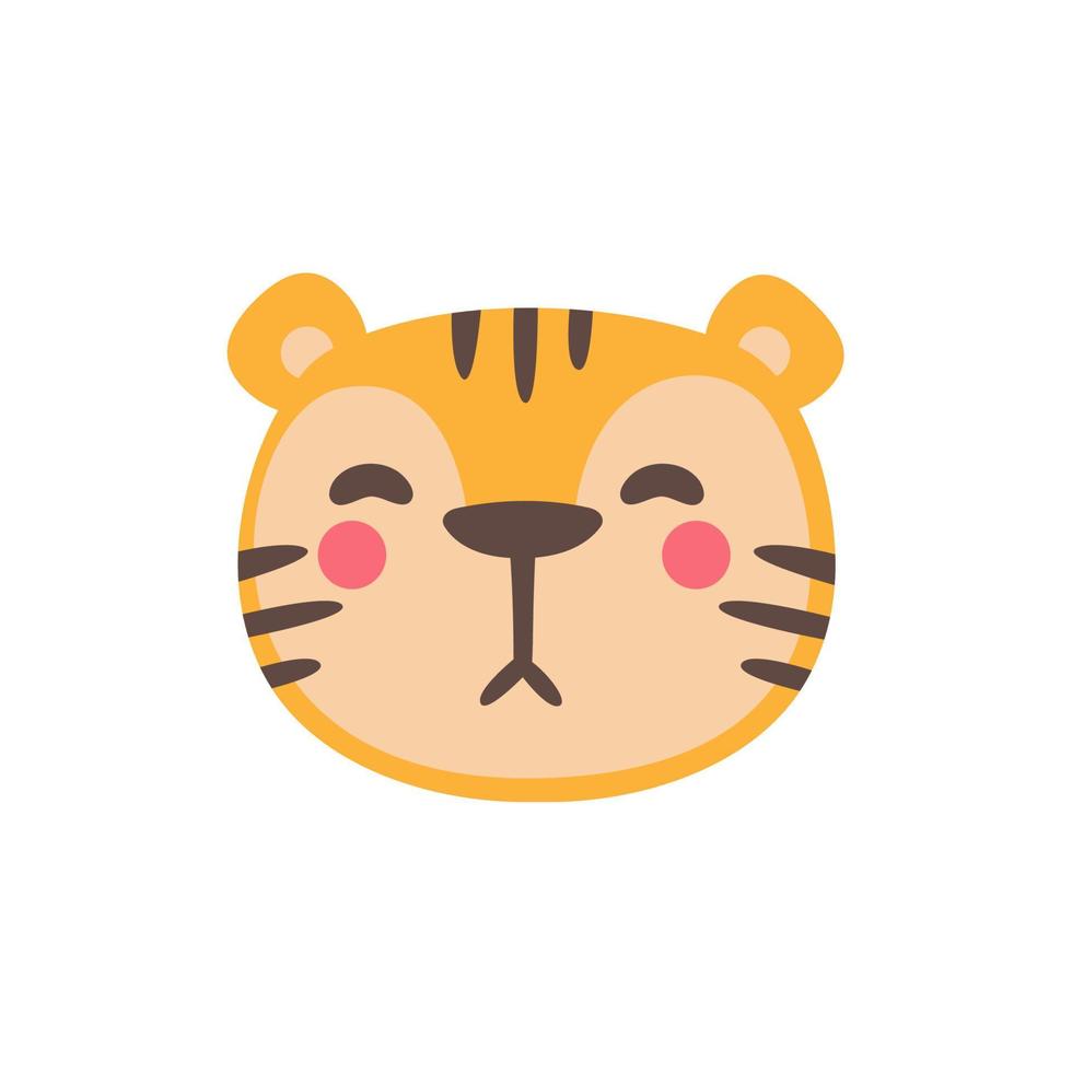 Wild animal cartoons. cute tiger Elements for decorating the year of the Tiger vector