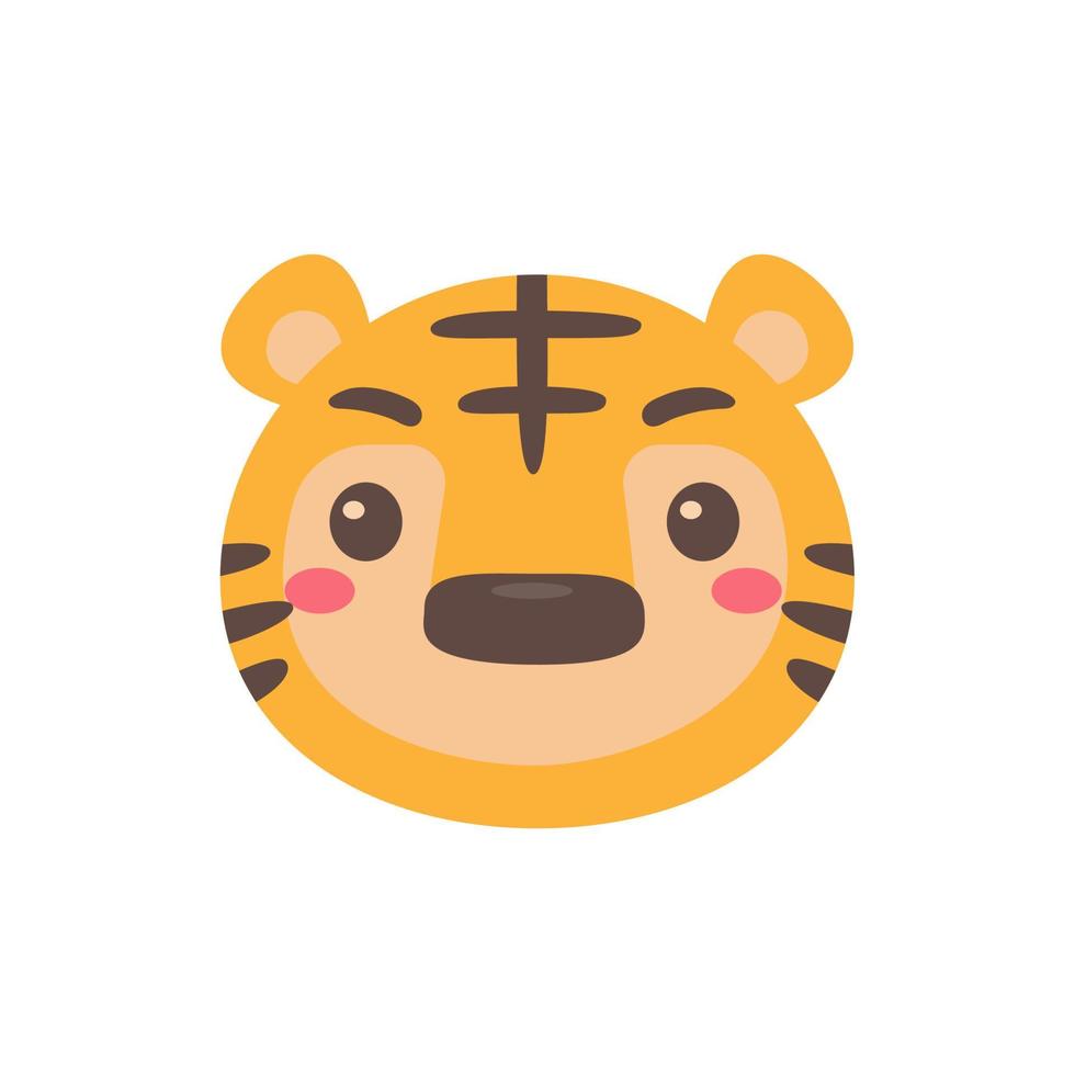 Wild animal cartoons. cute tiger Elements for decorating the year of the Tiger vector