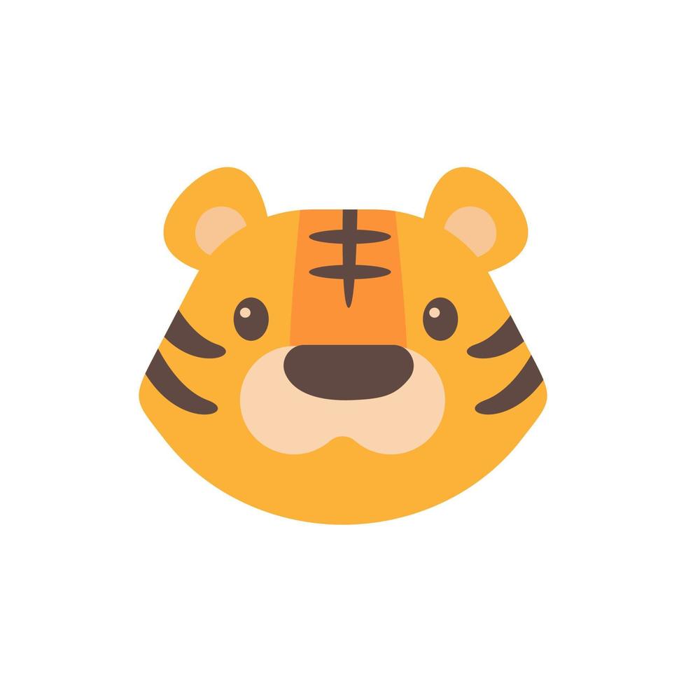 dibujos animados de animales salvajes. lindos elementos de tigre para decorar el año del tigre vector