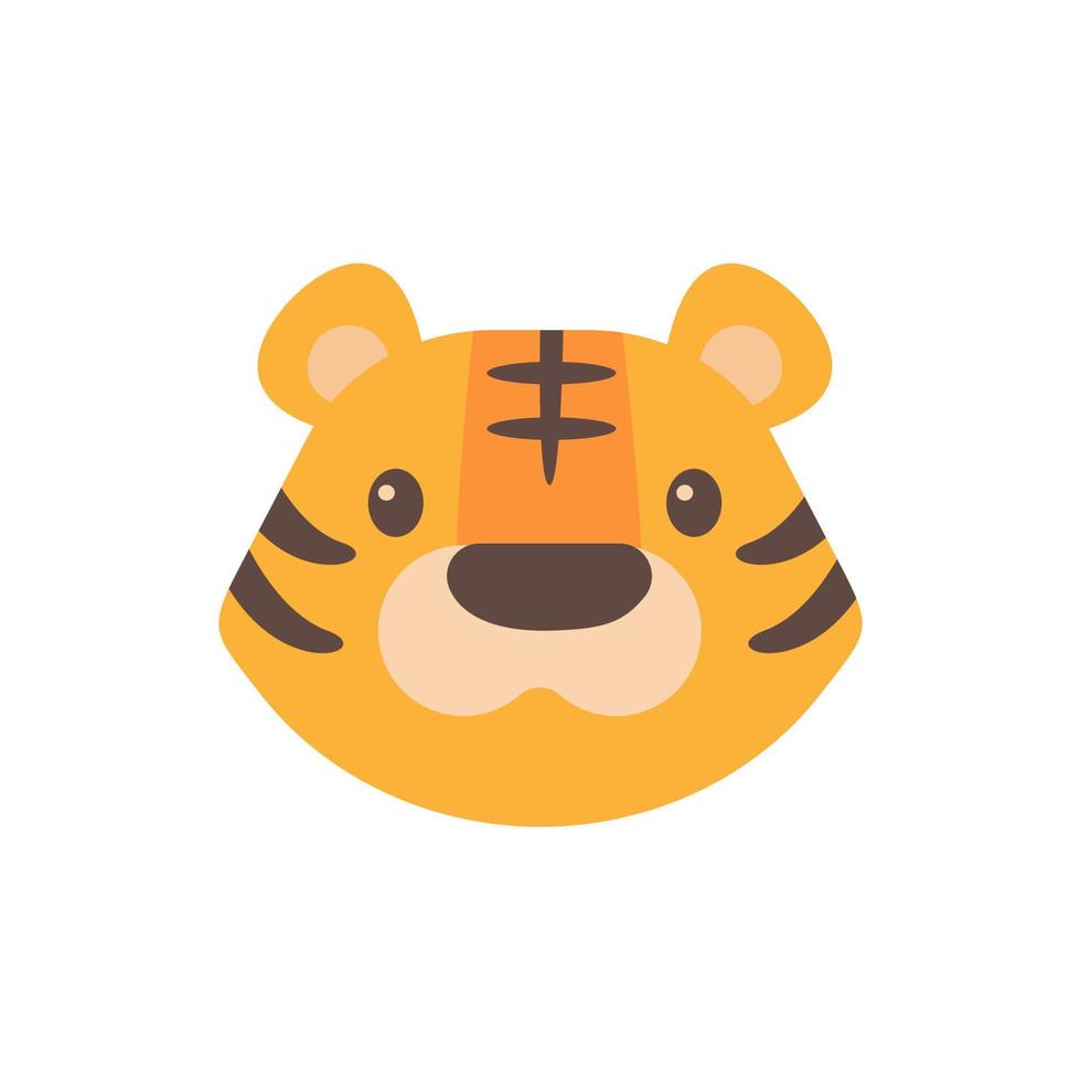 Wild animal cartoons. cute tiger Elements for decorating the year of the Tiger vector