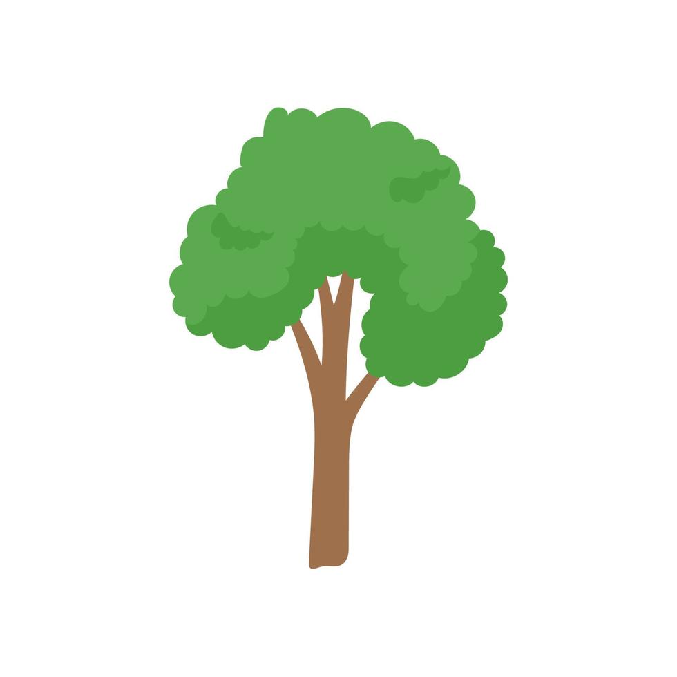 vector elemento de árbol verde. bosque fértil para decoración