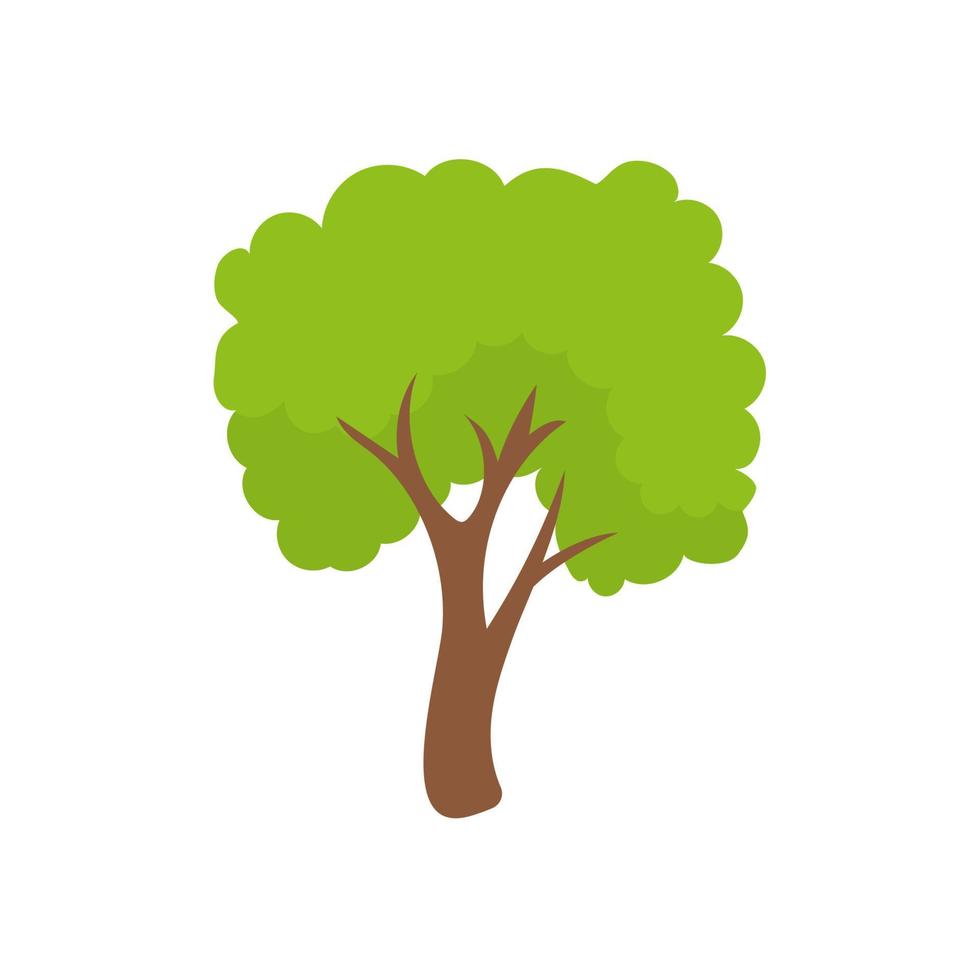 Vector green tree element. fertile forest for decoration