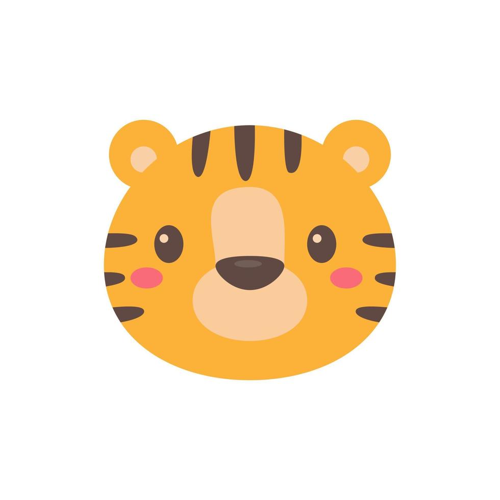 Wild animal cartoons. cute tiger Elements for decorating the year of the Tiger vector