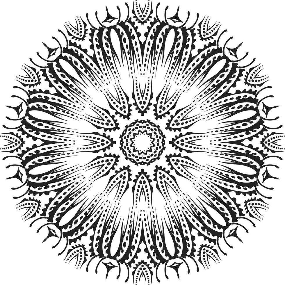 Mandalas para colorear páginas de libros, adornos redondos decorativos en forma de flor, vector oriental, patrones de terapia antiestrés, elementos de diseño de tejido, vector de logotipos de yoga