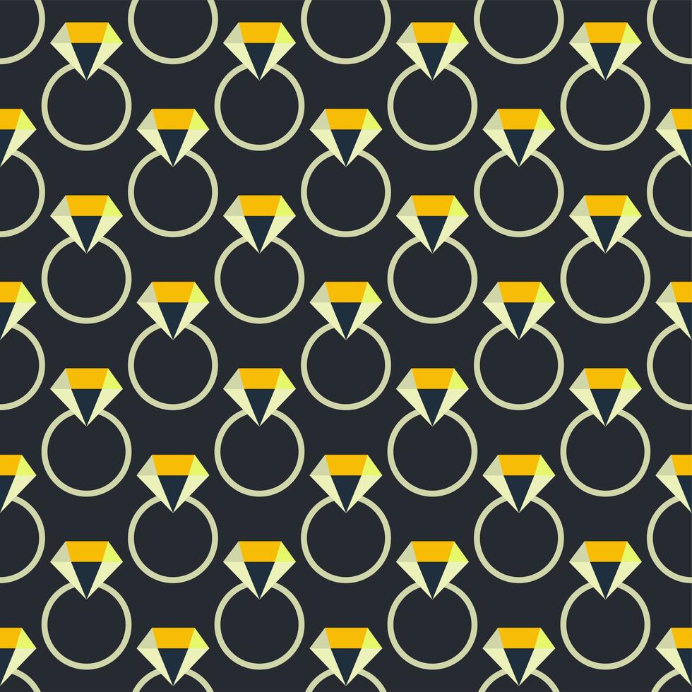 Diamond engagement ring pattern vector seamless repeat for any use