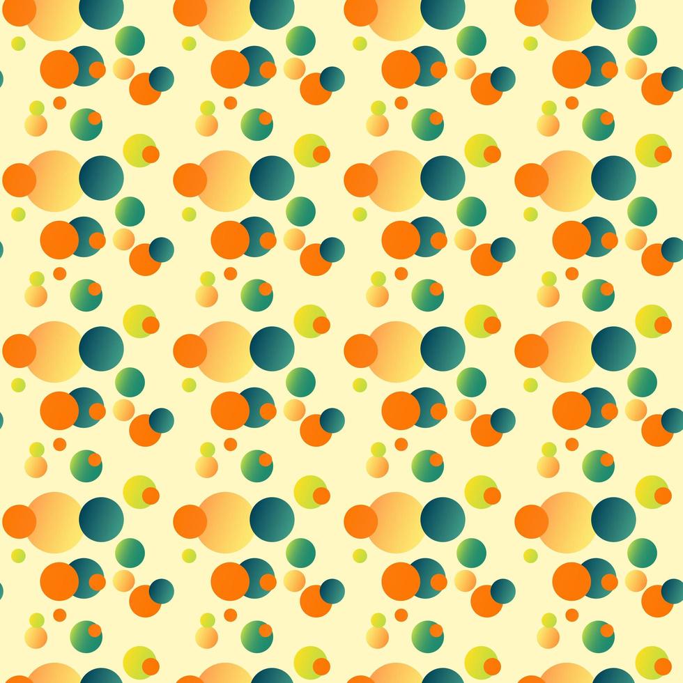 Colorful seamless pattern with circles. Fabric print. Cute abstract background. vector