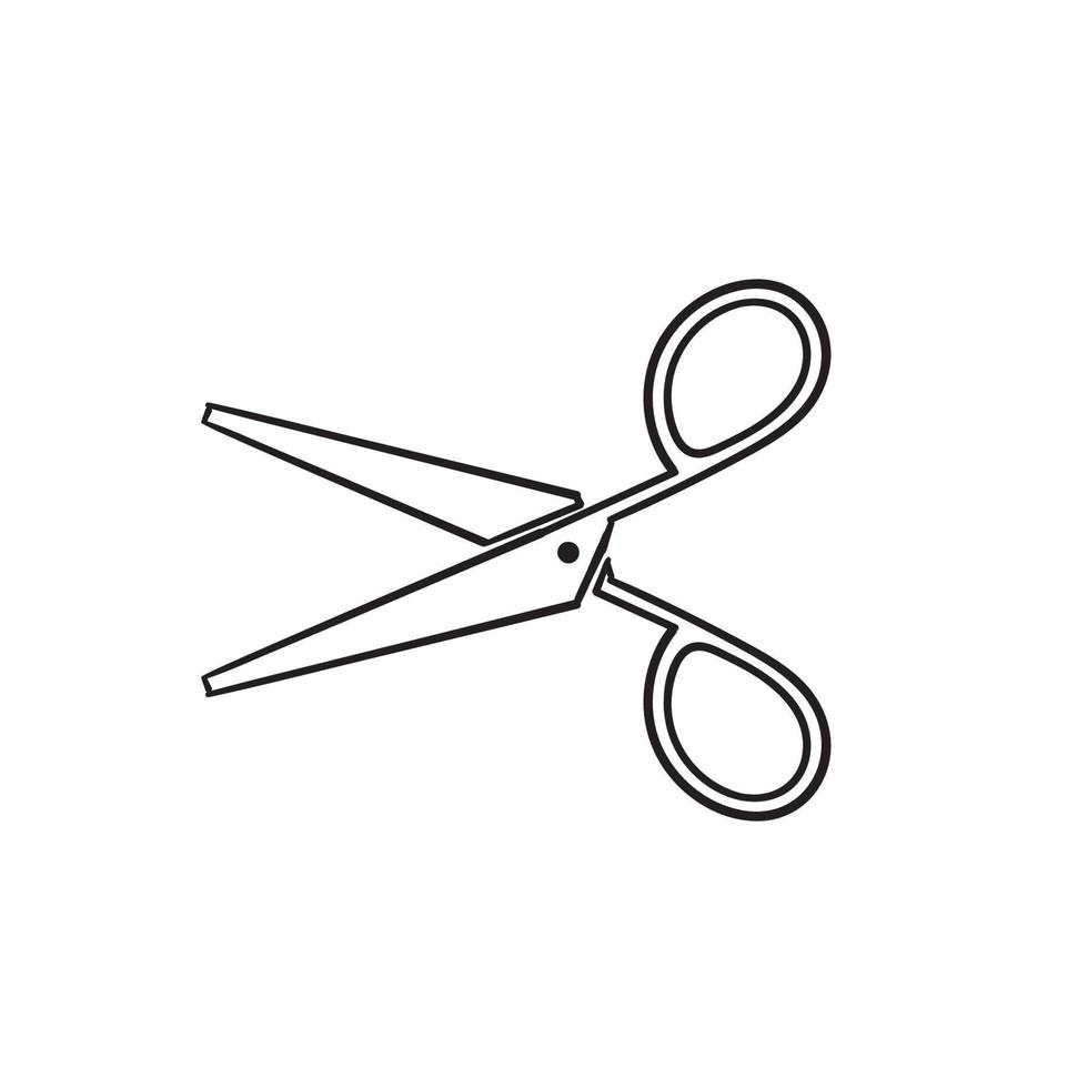 hand drawn doodle scissors icon illustration vector isolated background