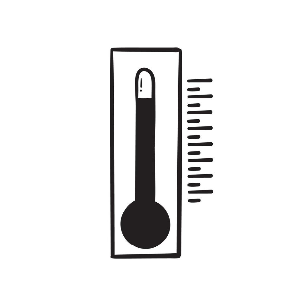 hand drawn temperature symbol icon illustration vector isolated background